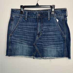 Skirt American Eagle Womens Denim Mini Skirt Long High Rise Size 8, new